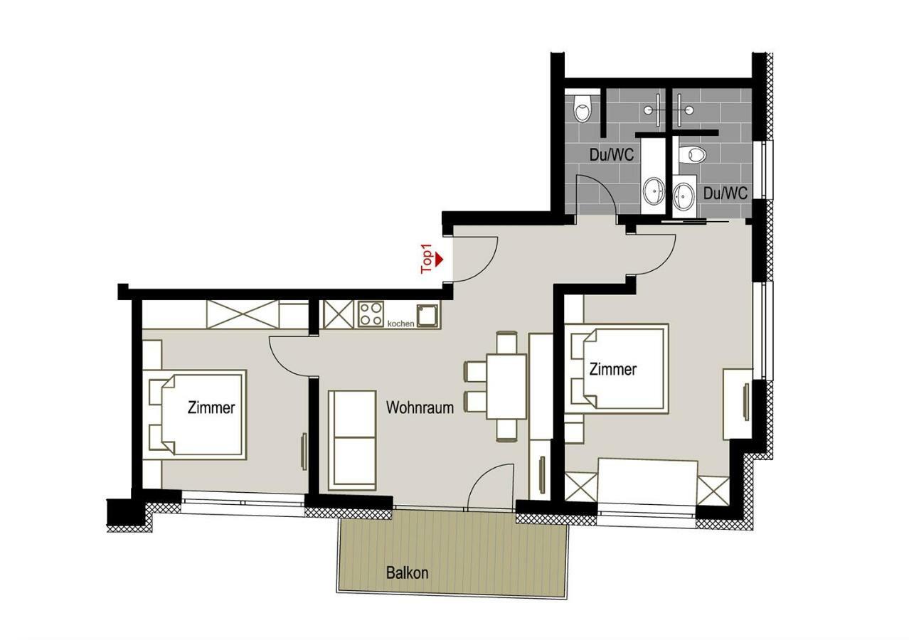 סן אנטון Biwak Appartements מראה חיצוני תמונה